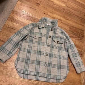 Madewell Plaid Wool Shacket (Shirt Jacket) Women’s Medium (Roomy Fit)